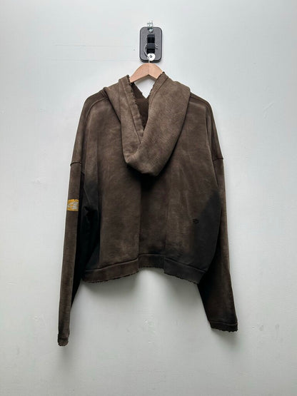 Preowned GV Gallery Yellow Football Brown Hoodie sz.M