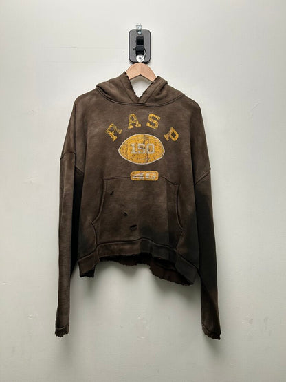 Preowned GV Gallery Yellow Football Brown Hoodie sz.M