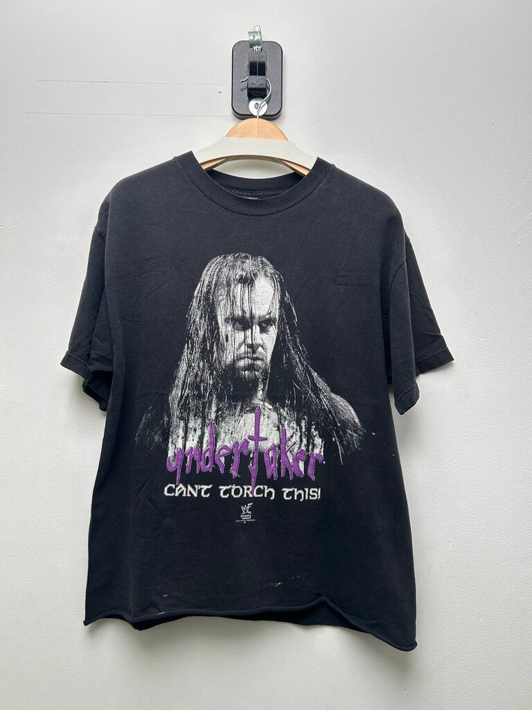 1998 WWF Undertaker Can't Torch This Tee Sz L CROPPED