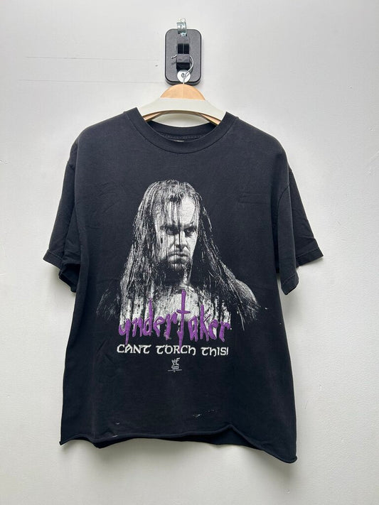 1998 WWF Undertaker Can't Torch This Tee Sz L CROPPED