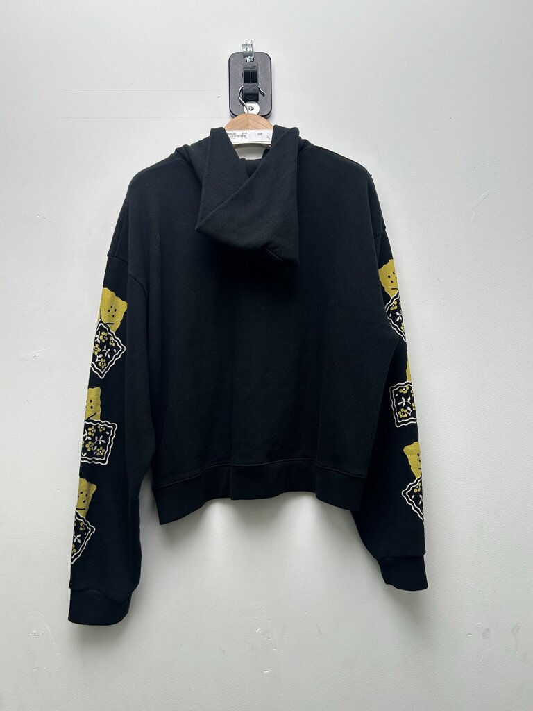 Preowned Kapital Black Smiley Flower Zip Up Sz.4