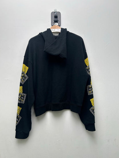 Preowned Kapital Black Smiley Flower Zip Up Sz.4