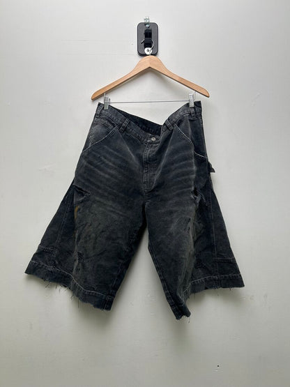 New Gv Gallery Grey Black Carpenter Shorts Sz.Large