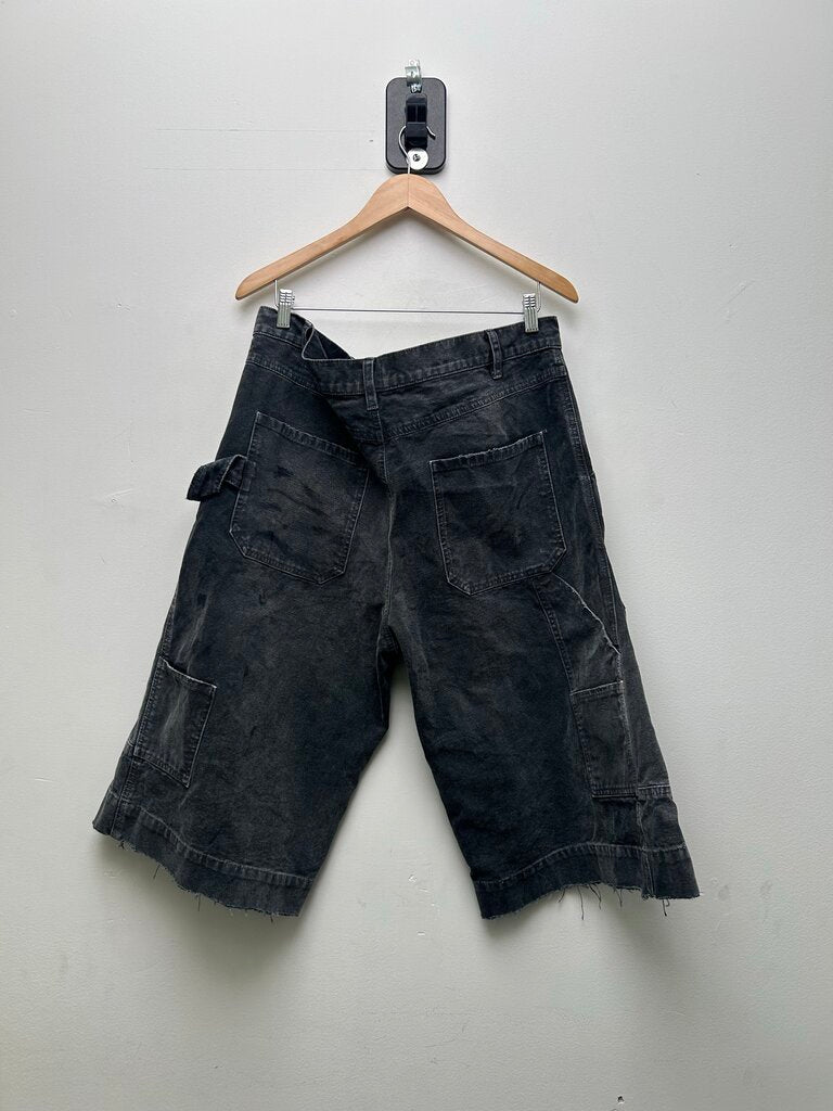 New Gv Gallery Grey Black Carpenter Shorts Sz.Large