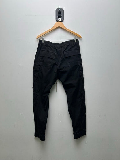 Preowned Rick Owens Black Canvas Cuff Cargo Sz.44