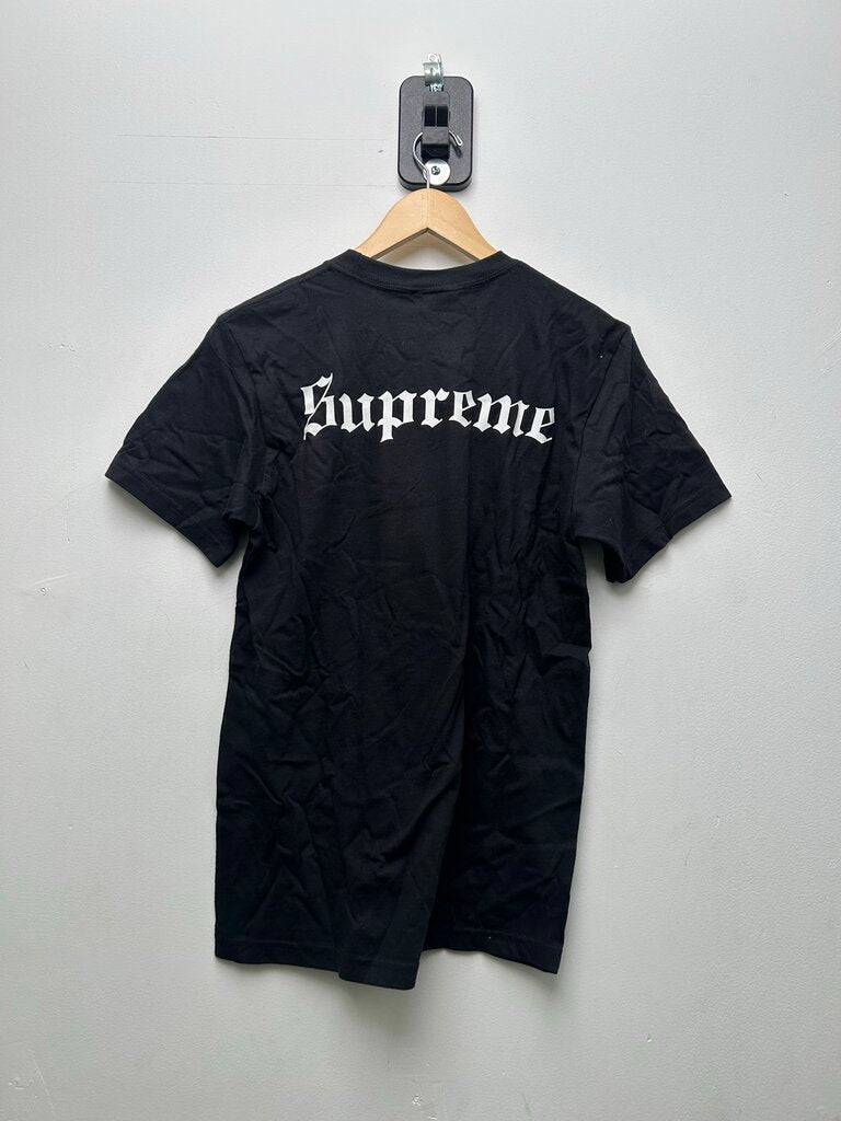 New Supreme Black Snow White Tee Sz.Small