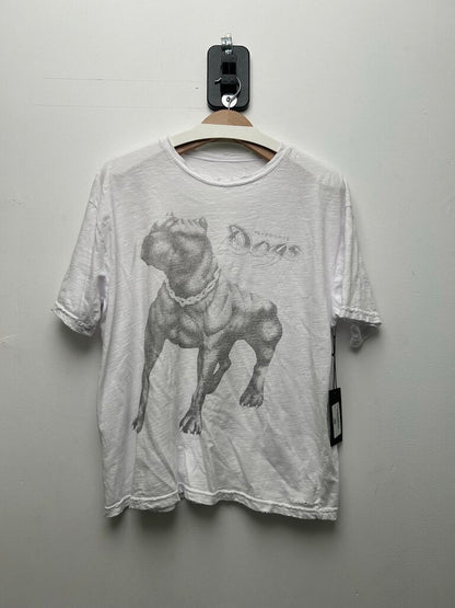 New Gv Gallery White Dog Tee Size Large