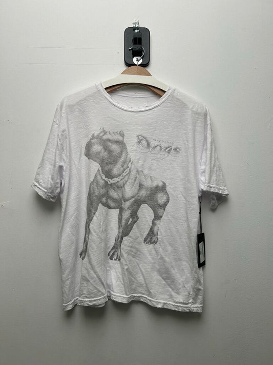 New Gv Gallery White Dog Tee Size Large