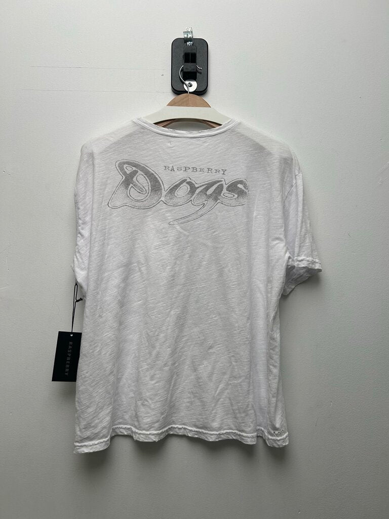 New Gv Gallery White Dog Tee Size Large