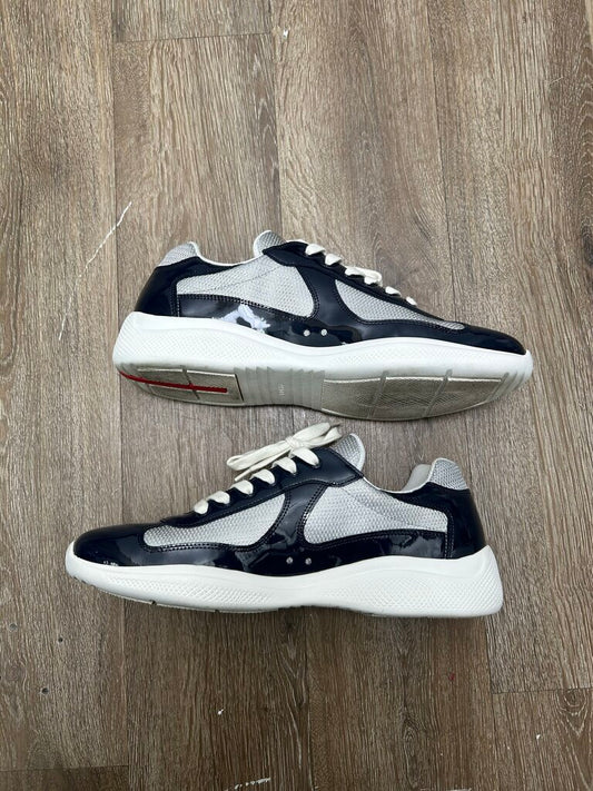 Preowned Prada Americas Cup Navy Silver White sz.12(13.5M)