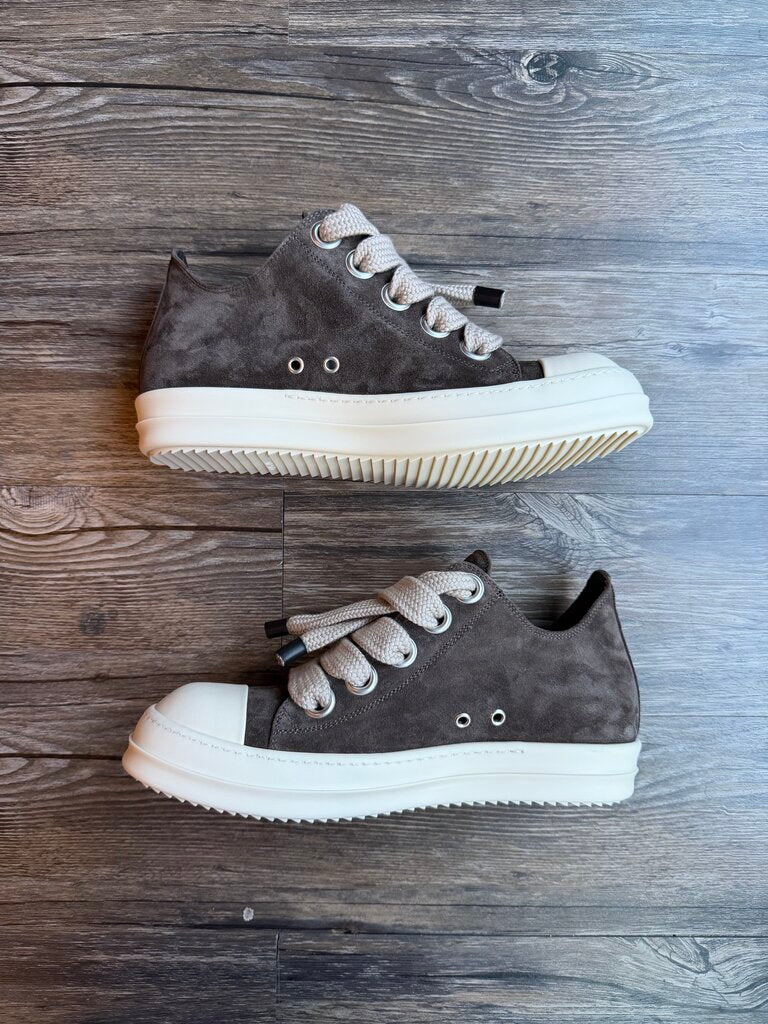 New Rick Owens Jumbo Lace Brown Suede Ramone Sz. 44