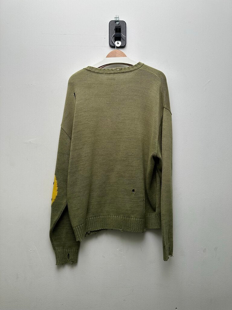 Preowned Kapital Olive Smiley Sweater Size 3