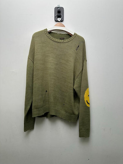Preowned Kapital Olive Smiley Sweater Size 3