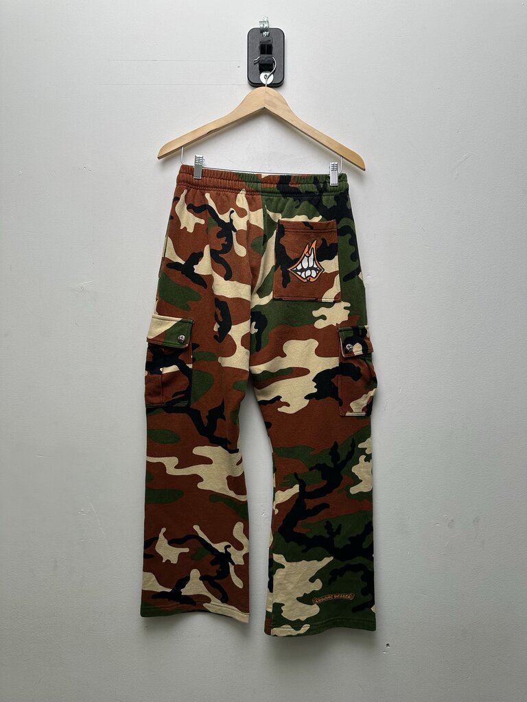 Preowned Chrome Hearts Matty Boy Camo Cargo Sweatpants Sz.Medium