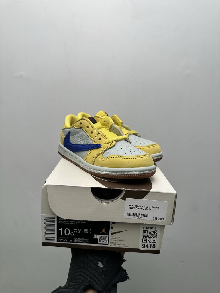 New Jordan 1 Low Travis Scott Canary Sz.10C