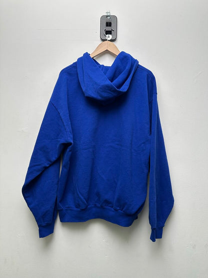 Preowned 74 Is War Blue Green Logo Hoodie Sz.Large