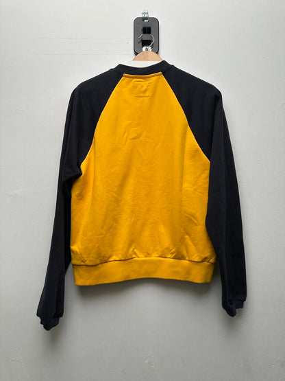 New 74 Is War Yellow Navy Zip Up Jacket Sz.Small