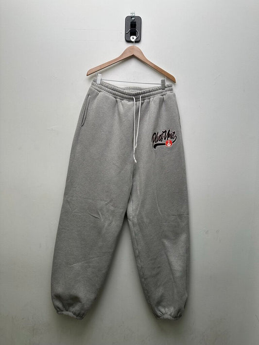 Preowned Greedy Unit Plus One Grey Red Logo Sweatpants SzXL
