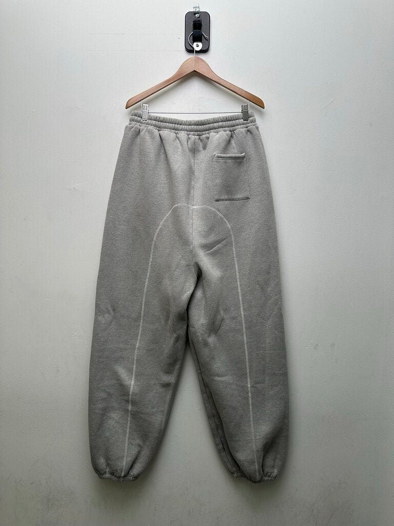 Preowned Greedy Unit Plus One Grey Red Logo Sweatpants SzXL
