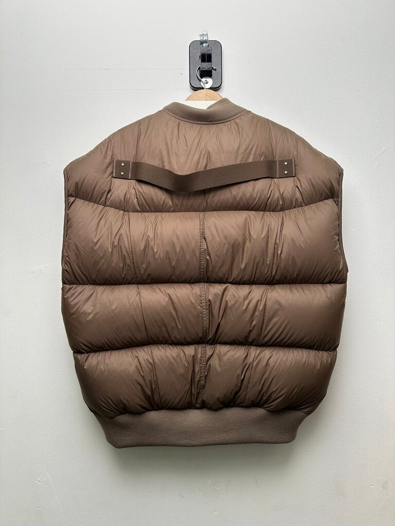 Preowned Rick Owens Brown Puffer Vest Sz.36