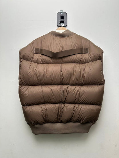 Preowned Rick Owens Brown Puffer Vest Sz.36