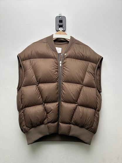 Preowned Rick Owens Brown Puffer Vest Sz.36