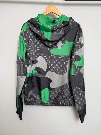 Preowned Louis Vuitton Kid Super Grey/Green Monogram Zip Up Size S/M