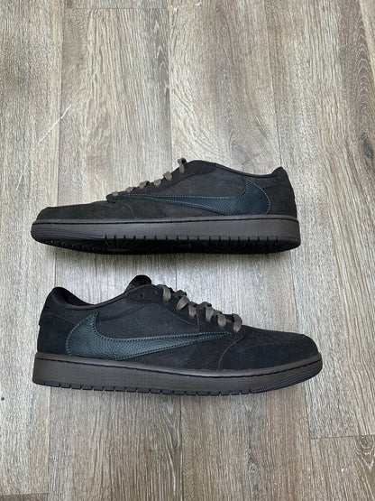 Preowned Travis Scott Jordan 1 Low Velvet Brown Mocha Sz 12
