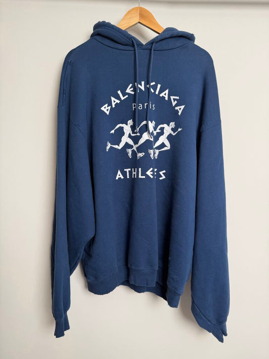 Pre-Owned Balenciaga Athletics Hoodie Navy Sz. M