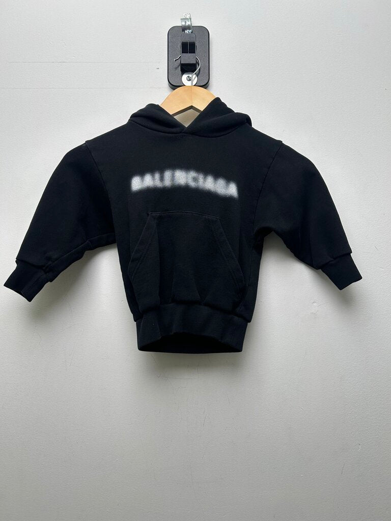 Preowned Balenciaga Baby Black Hoodie Size 2 (Kids)