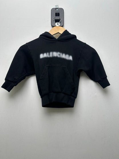 Preowned Balenciaga Baby Black Hoodie Size 2 (Kids)