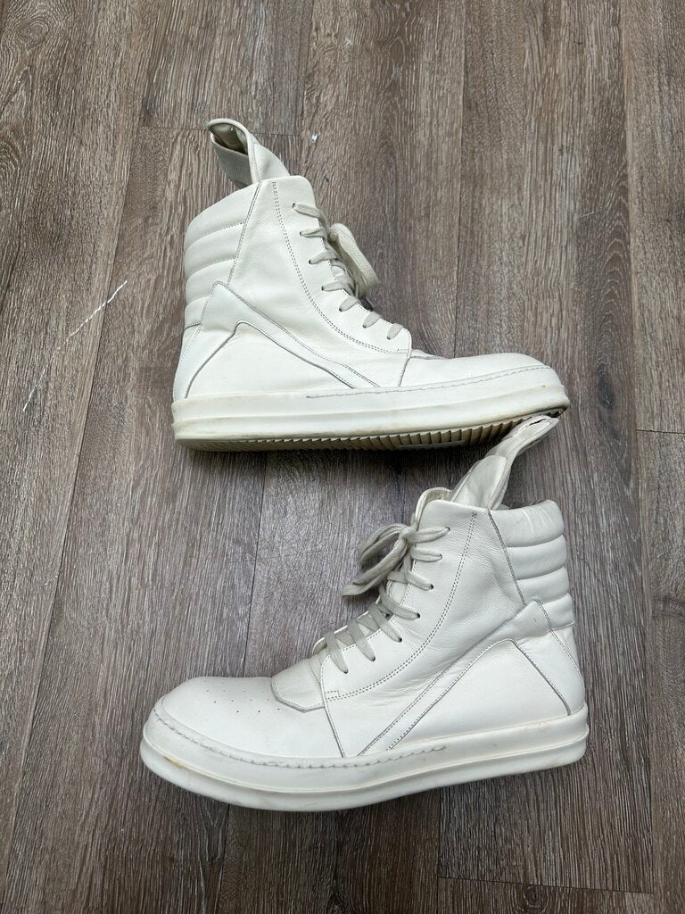 Preowned Rick Owens Geobasket White Size 43 (No Box)