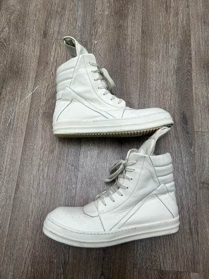 Preowned Rick Owens Geobasket White Size 43 (No Box)