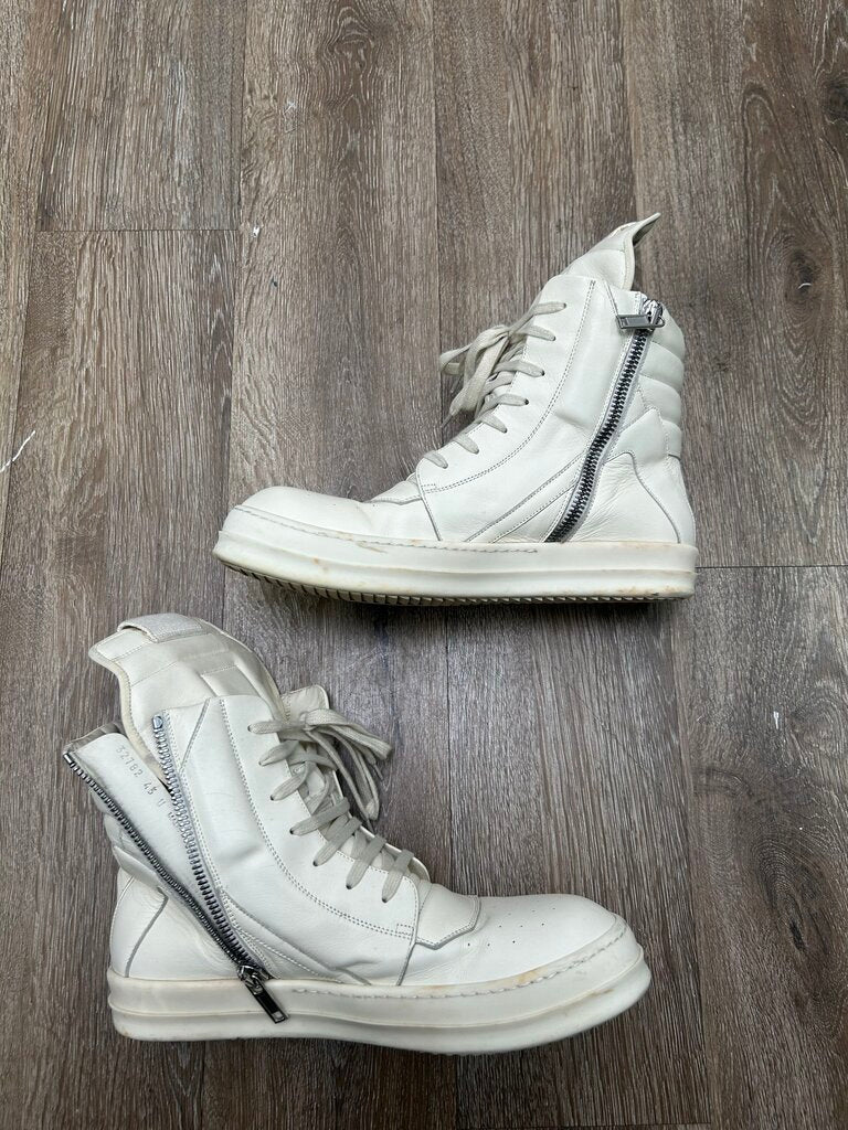 Preowned Rick Owens Geobasket White Size 43 (No Box)