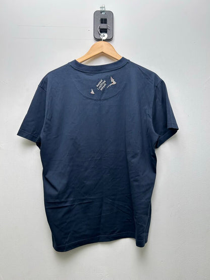 Preowned Louis Vuitton Regatta Embroidered Navy Tee sz.M
