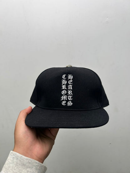 New Chrome Hearts Vertical Logo Canvas Black Hat
