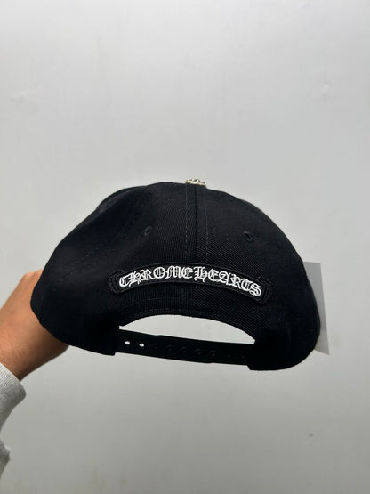 New Chrome Hearts Vertical Logo Canvas Black Hat