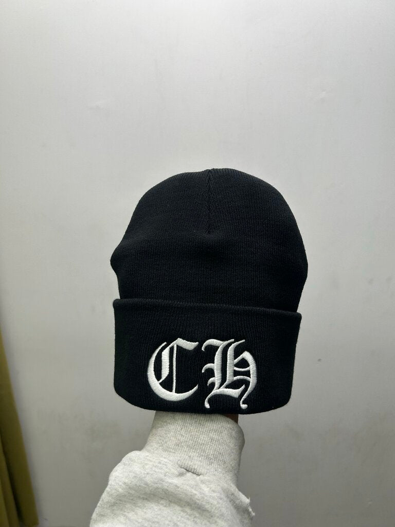 New Chrome Hearts White CH Black Beanie