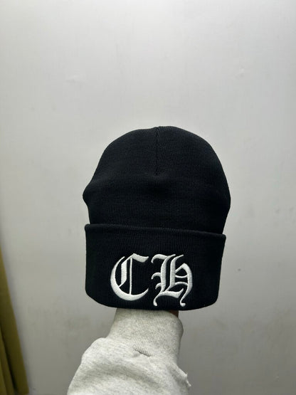 New Chrome Hearts White CH Black Beanie