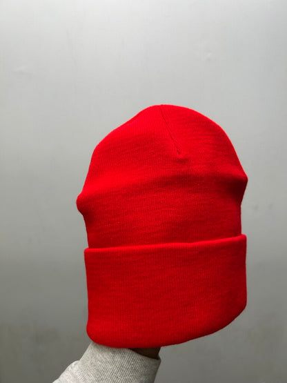 New Chrome Hearts White Embroidered Red Beanie