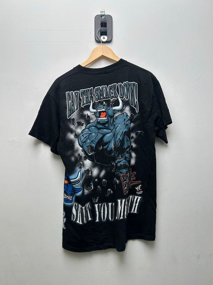 1998 WWF The Rock Wrap Around Tee Sz L