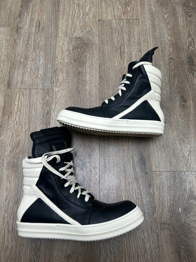 Preowned Rick Owens Geobasket Black White Sz.44