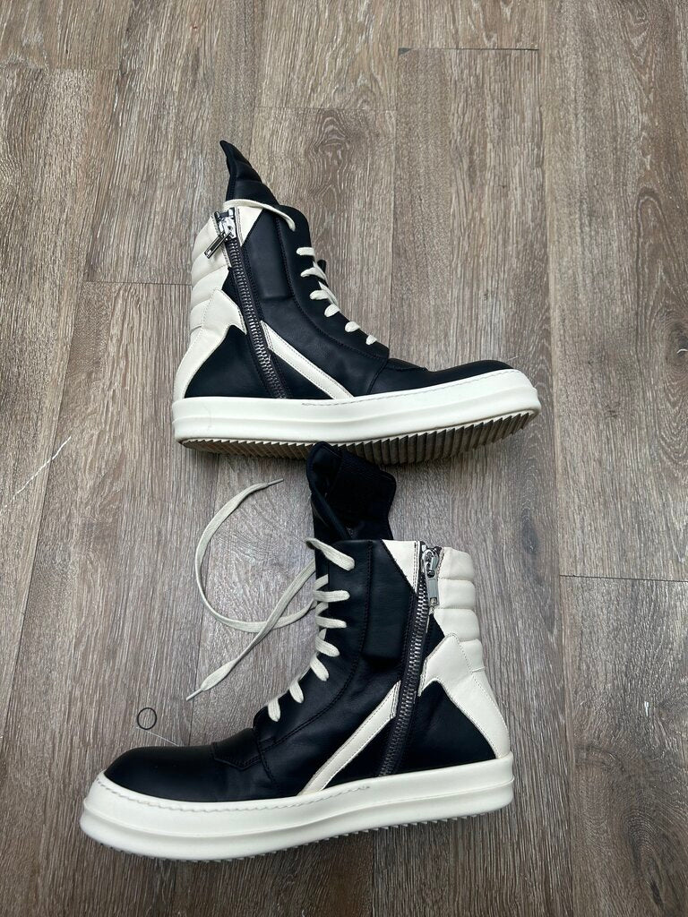 Preowned Rick Owens Geobasket Black White Sz.44