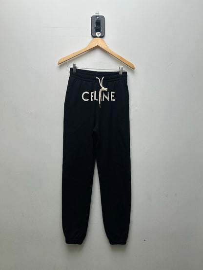 Preowned Celine Black White Logo Sweatpants Sz.XS