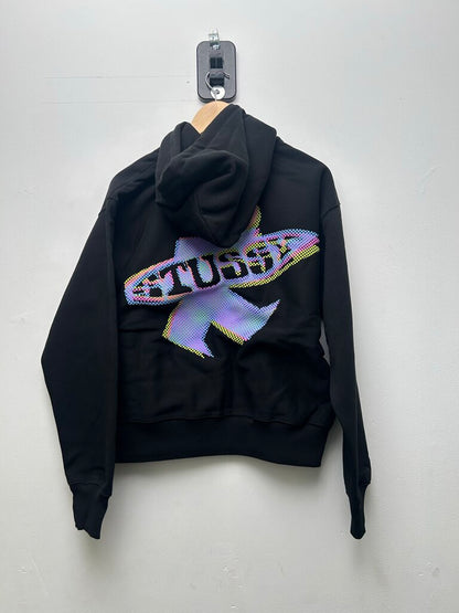 New Stussy Dot Surf Black Zip Hoodie sz.M