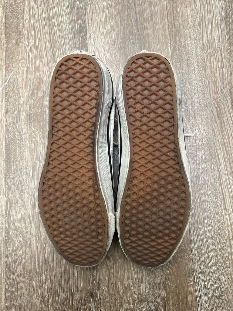 Preowned Vans White Silver Flame Sz.12