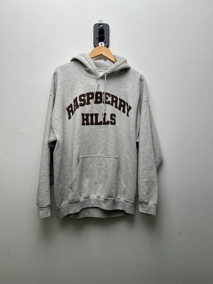Preowned Gv Gallery Grey Brown Spellout Hoodie Sz.XL