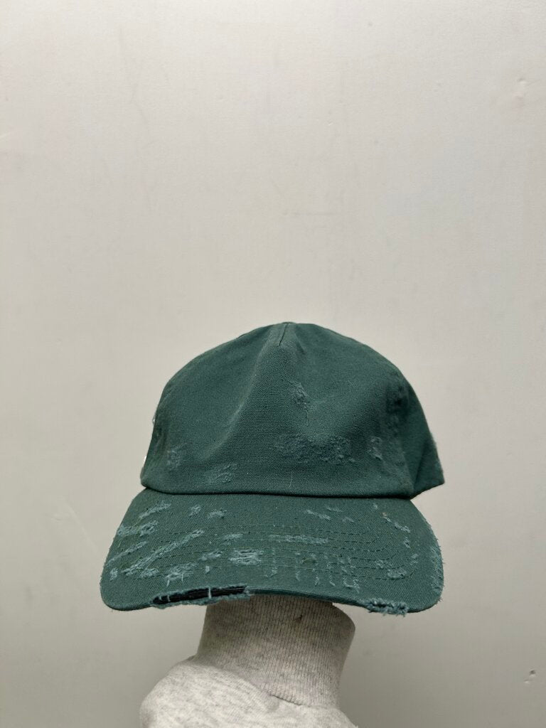 Preowned HMDD Green Distressed Blank Hat