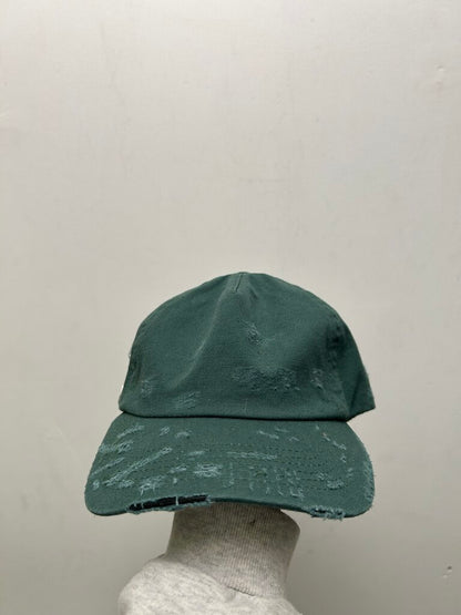 Preowned HMDD Green Distressed Blank Hat