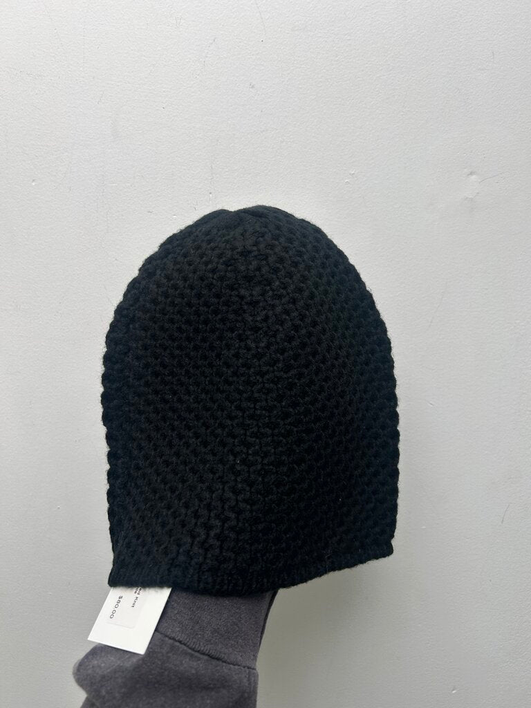 New Stussy Textured Knit Black Skullcap Beanie